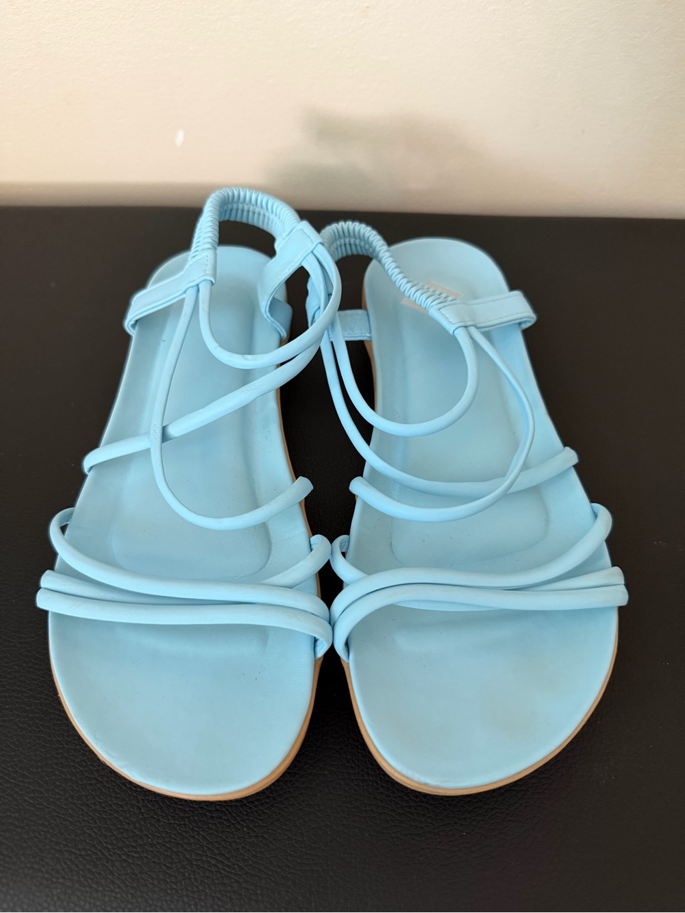 SHEIN Light Blue Strappy Flat Sandals